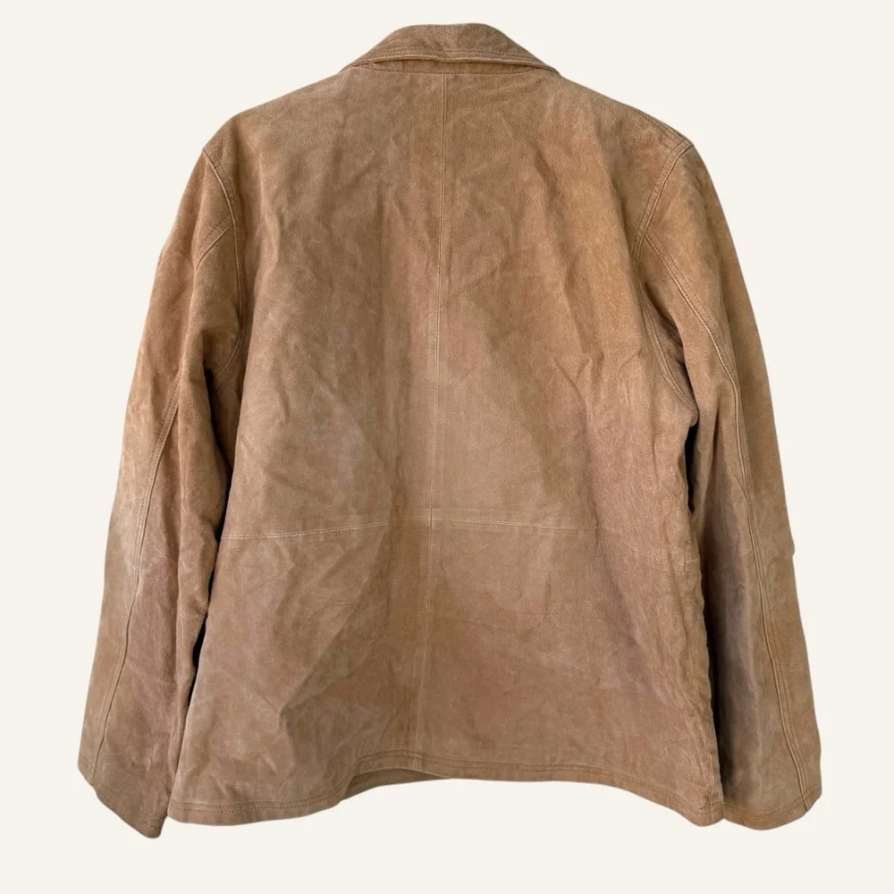 Vintage Dialogue Tan Suede Jacket Floral Embroidery Women's‎ Size - Picture 6 of 11